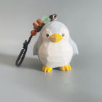 Japanese Style Penguin Wood Carving Keychain, Handmade Cute Animal Charm, Wooden Penguin Bag Charm, Car Hanging Decor, Gift for Her