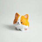 Hand Carved Wooden Corgi Figurine, Cute Dog Car decor, Handmade Wood desk decor, Minimal Animal Gift for Friends