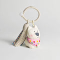 Japanese Style West Highland Terrier Wood Carving Keychain, Hand Carved Westie Dog Charm, Cute Bag Charm, Car Key Holder, Gift for Dog Lover