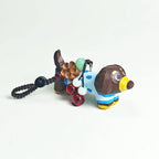 Japanese Style Wooden Dachshund Keychain Pendant, Hand Carved Sausage Dog Charm, Cute Bag Charm, Car Key Holder, Gift for Dog Lovers