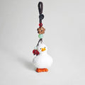 Japanese Style Wooden Duck Keychain Pendant, Hand Carved Cute Little Duck Charm, Kawaii Animal Bag Charm, Car Keychain Gift