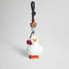 Japanese Style Wooden Duck Keychain Pendant, Hand Carved Cute Little Duck Charm, Kawaii Animal Bag Charm, Car Keychain Gift