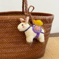 Japanese Style Lucky Felt Horse Pendant, Handmade Wool Felt Pony Bag Charm, Cute Animal Keychain, Horse Hanging Ornament Gift