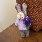 Japanese Style Lucky Felt Rabbit Pendant, Handmade Wool Felt Bunny Bag Charm, Cute Animal Keychain, Bunny Hanging Ornament Gift