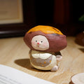 Japanese Style Sweet Potato Doll Figurine, Hand Carved Linden Wood Decor, Kawaii Wooden Desk Ornament, Cute Mini Shelf Decor, Good Luck Gift