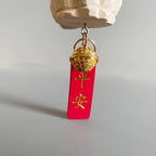 Japanese Style Lucky Maneki Neko Car Mirror Pendant, Hand Carved Wooden Cat Hanging Ornament, Good Luck Charm, Rearview Mirror Decor Gift