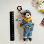Japanese Style Handmade Wool Felt Pony Bag Charm, Cute Little Horse Keychain, Animal Hanging Ornament, Backpack Charm, Lucky Gift