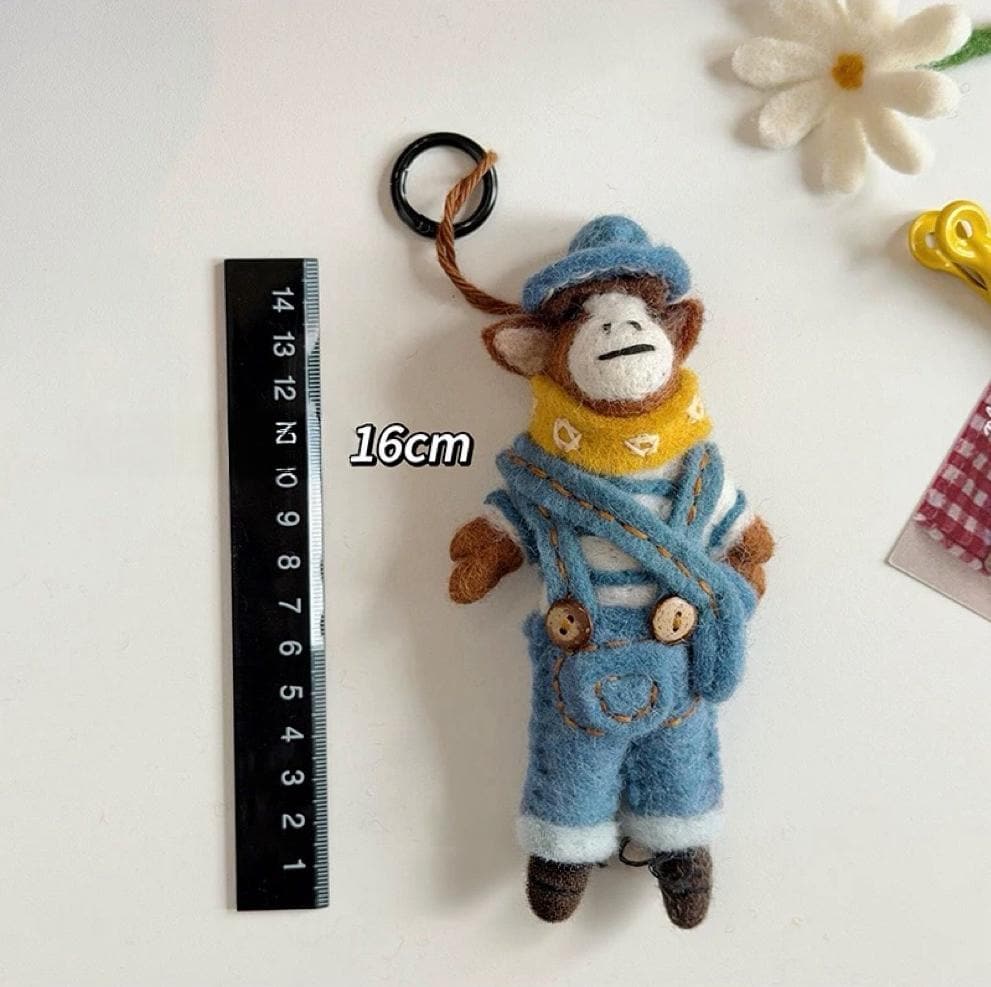 Japanese Style Handmade Wool Felt Pony Bag Charm, Cute Little Horse Keychain, Animal Hanging Ornament, Backpack Charm, Lucky Gift