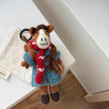 Handmade Wool Felt Pony Bag Charm, Studious Horse Keychain Pendant, Cute Animal Hanging Ornament, Backpack Charm, Car Hanging Decor, Gift