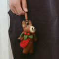 Japanese Style Felt Horse Pendant, Handmade Wool Horse Bag Charm, Cute Lucky Pony Keychain, Animal Purse Charm, Car Hanging Ornament Gift
