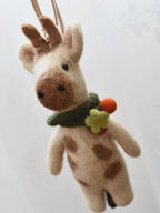 Japanese Style Felt Deer Pendant, Wool Felt Deer Bag Charm, Deer Keychain, Cute Animal Hanging Ornament, Handmade Gift, Backpack Pendant