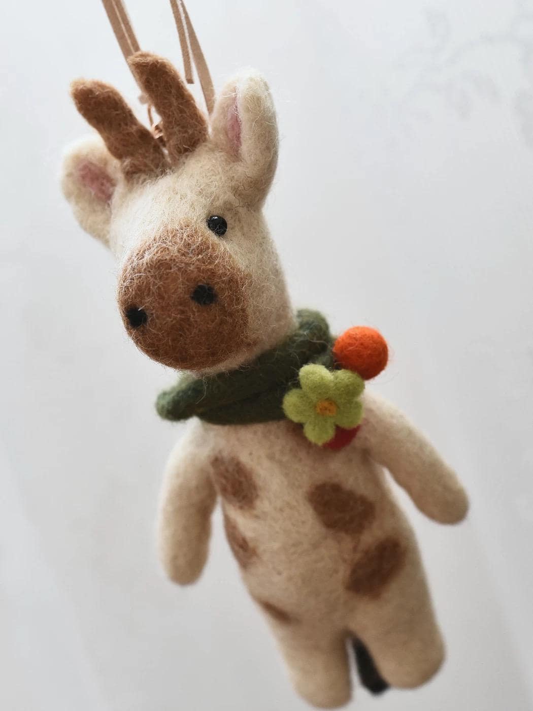 Japanese Style Felt Deer Pendant, Wool Felt Deer Bag Charm, Deer Keychain, Cute Animal Hanging Ornament, Handmade Gift, Backpack Pendant