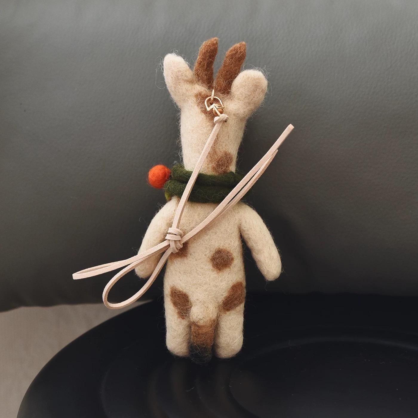 Japanese Style Felt Deer Pendant, Wool Felt Deer Bag Charm, Deer Keychain, Cute Animal Hanging Ornament, Handmade Gift, Backpack Pendant