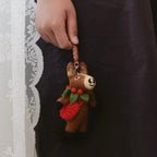 Japanese Style Felt Horse Pendant, Handmade Wool Horse Bag Charm, Cute Lucky Pony Keychain, Animal Purse Charm, Car Hanging Ornament Gift