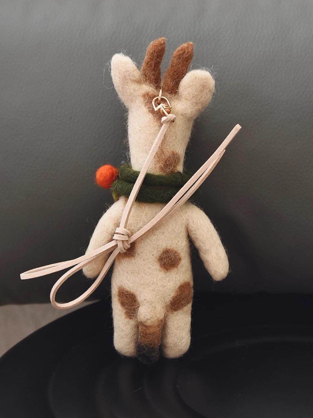 Japanese Style Felt Deer Pendant, Wool Felt Deer Bag Charm, Deer Keychain, Cute Animal Hanging Ornament, Handmade Gift, Backpack Pendant