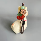 Hand Carved Wooden Alpaca Keychain, Cute Llama Bag Charm, Animal Pendant, Lucky Gift, Rearview Mirror Ornament