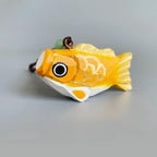 Hand Carved Wooden Koi Fish Keychain, Lucky Koi Bag Charm, Japanese Style Fish Pendant, Backpack Charm, Car Hanging Ornament Gift