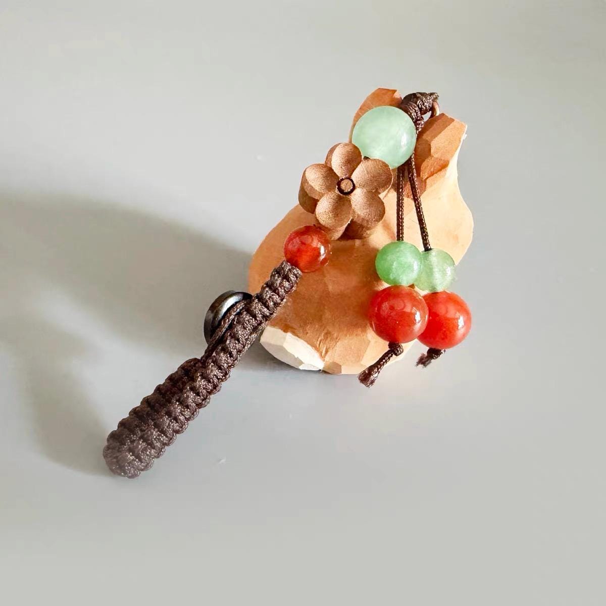 Hand Carved Wooden Rabbit Bag Charm, Cute Bunny Keychain, Car Mirror Charm, Backpack Charm, Rabbit Lover Gift