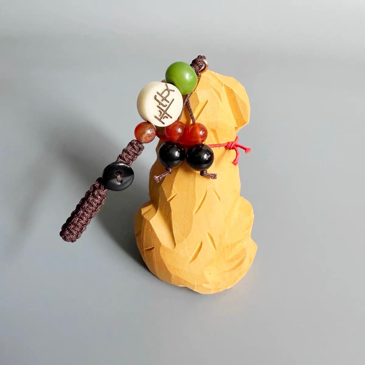 Hand Carved Wooden Golden Retriever Bag Charm, Dog Keychain, Car Mirror Charm, Backpack Charm, Golden Retriever Lover Gift
