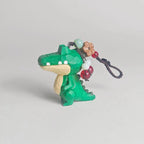 Hand Carved Wooden Crocodile Bag Charm, Green Alligator Keychain, Car Mirror Charm, Backpack Charm, Animal Lover Gift