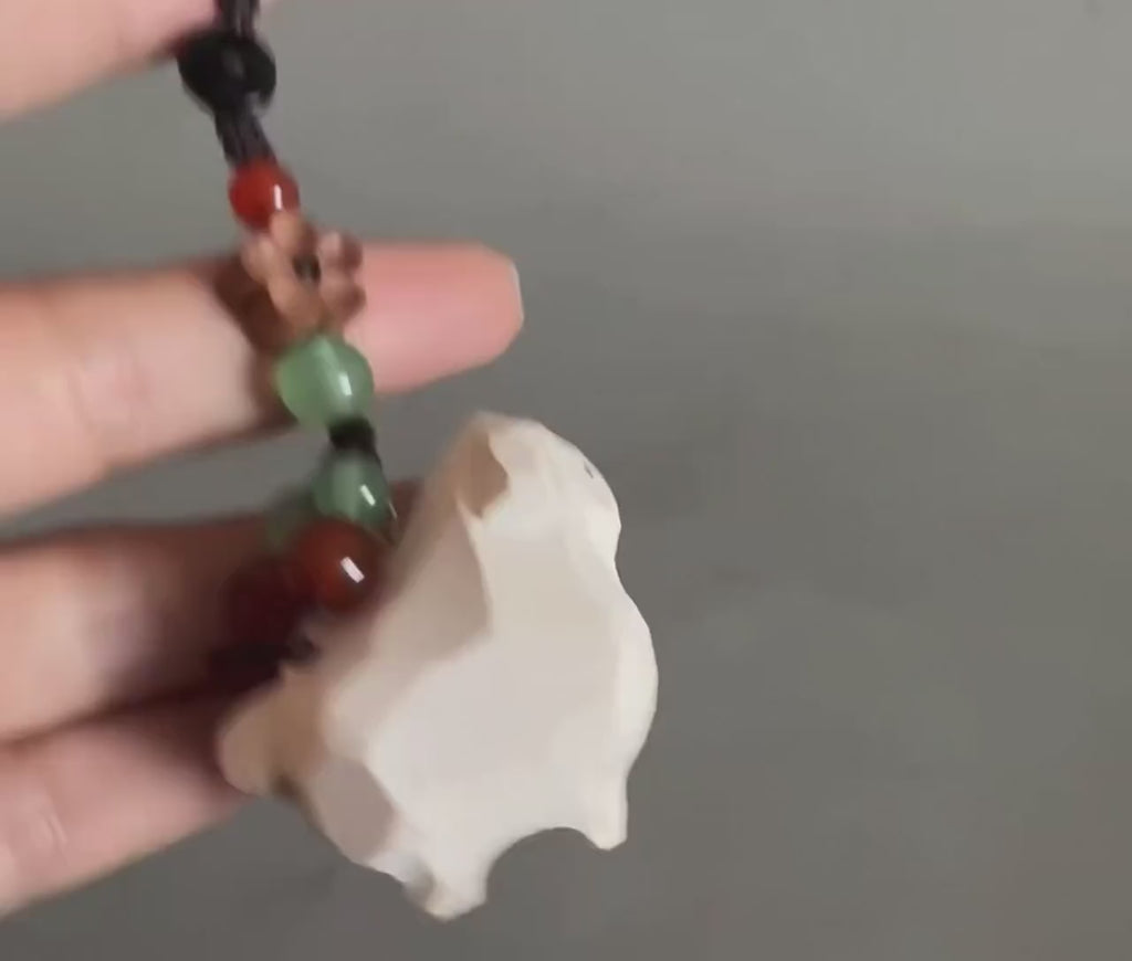 Japanese Hand Carved Sheep Keychain, Wooden Sheep Bag Charm, Cute Animal Keychain, Handmade Wood Key Ring, Cute Sheep Phone Charms Gift