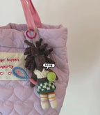 Cute Wool Felt Tennis Horse Keychain, Handmade Pony Bag Charm, Kawaii Animal Hanging Ornament, Sporty Horse Pendant Gift, Lucky Charm