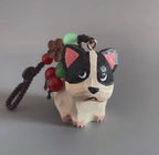 Hand Carved Cute French Bulldog Wooden Charm, Handmade Dog Keychain, Car Mirror Hanging Ornament, Bag Charm, Dog Lover Gift
