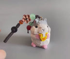 Hand Carved Wooden Mouse Keychain, Cute Animal Bag Charm, Handmade Key Holder Pendant, Wood Sculpture Gift, Backpack Car Key Accessory