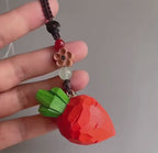 Hand Carved Wooden Carrot Keychain, Cute Vegetable Bag Charm, Handmade Wood Keyring, Backpack Charm, Small Gift for Her, Car Mirror Hanging