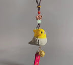 Hand Carved Bird Car Hanging Ornament, Cute Cockatiel Rear View Mirror Charm, Wooden Bird Pendant, Lucky Car Decor, Bike Charm Gift