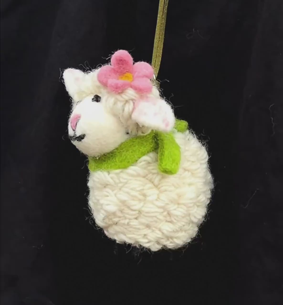 Japanese Style Sheep Pendant, Handmade Wool Felt Lamb Bag Charm, Cute Animal Keychain, White Sheep Hanging Ornament, Backpack Charm,Gift